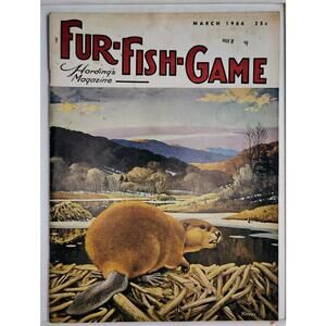 1966 Harding's Fur Fish Game Magazine March Vintage Outdoor Collectible